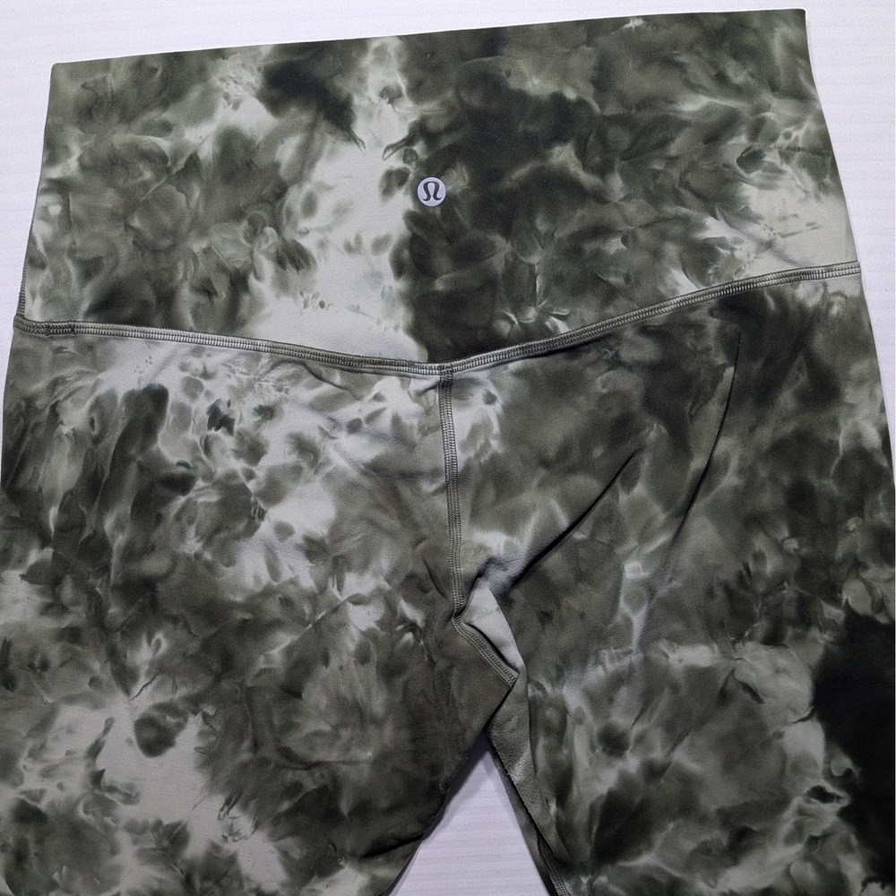 Lululemon Align High Rise 25" Leggings Diamond Dye Olive Green Grey Nulu‎ Yoga